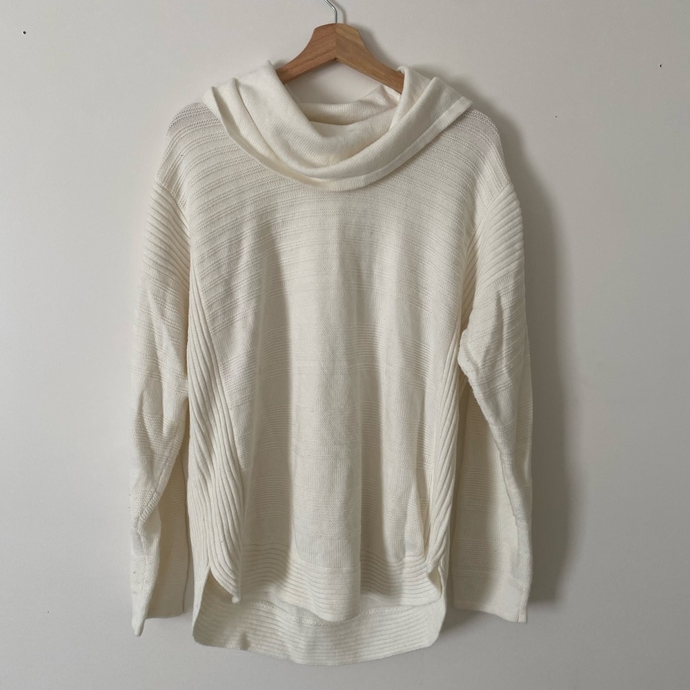 Cream Turtleneck Sweater